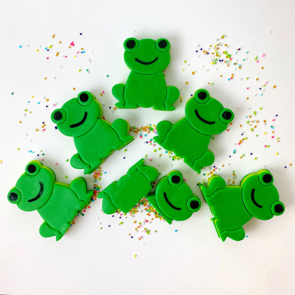 marzipan sprinkle passover frogs candy layout