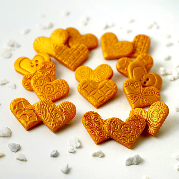 marzipan luxe gold hearts valentine's day layout