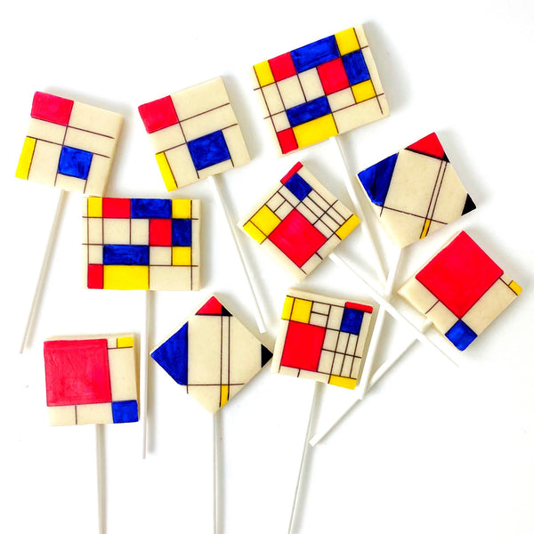 mondrian marzipan candy pops 10 flatlay