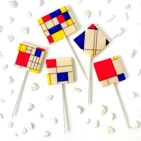 mondrian marzipan candy pops set 5.1