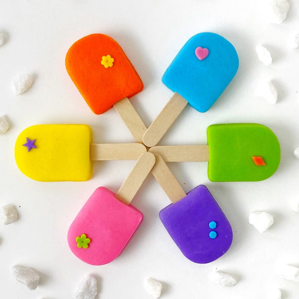 marzipan colorful popsicles