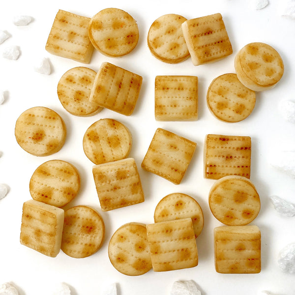 Passover round & square matzah mini marzipan candy bites