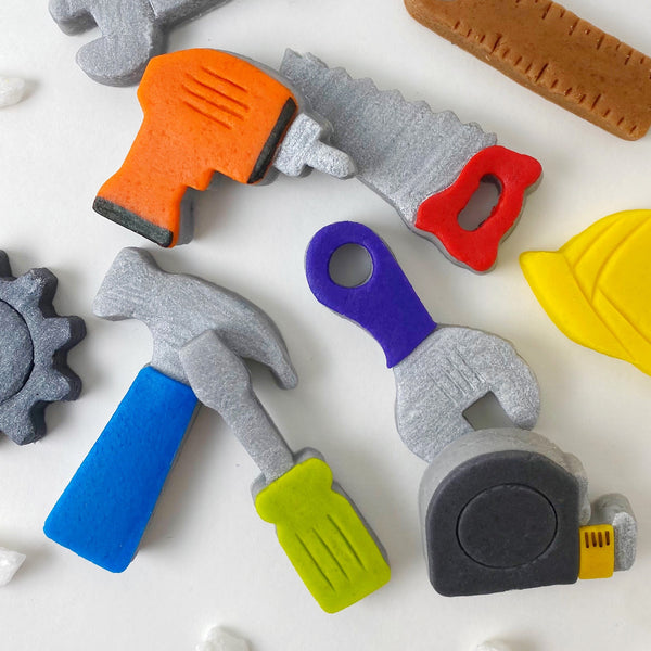 father's day handyman tool candy marzipan closeup