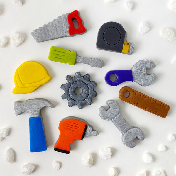 father's day handyman tool candy marzipan layout