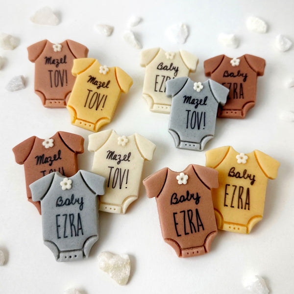baby shower onesies neutral mazel tov