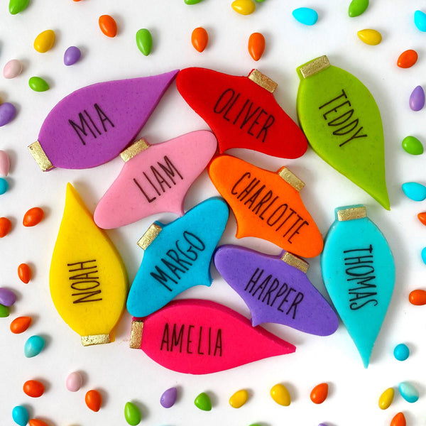 marzipan ornaments christmas personalized rainbow flatlay