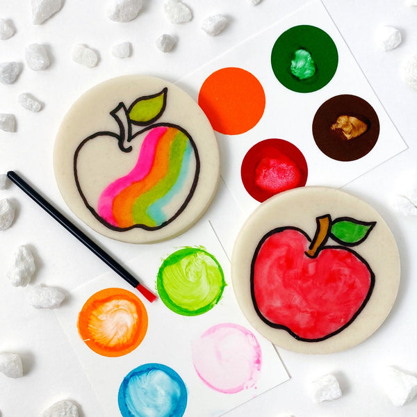 Rosh Hashanah paint your own apples marzipan candy treats 