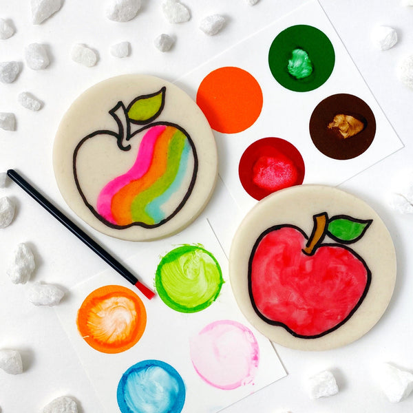 Rosh Hashanah paint your own apples marzipan candy treats