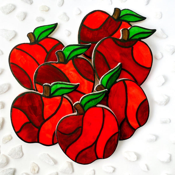 rosh hashanah stained glass marzipan apples