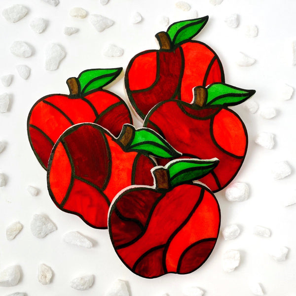 rosh hashanah stained glass apples