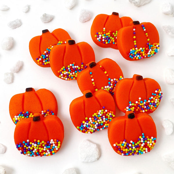 rainbow sprinkle pumpkin tiles