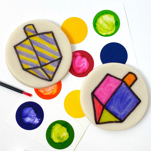 hanukkah paint-your-own dreidels