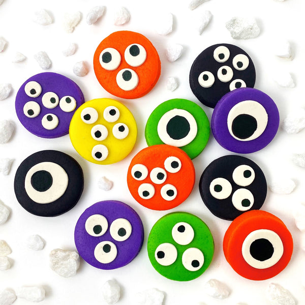 Halloween monster eye tiles in a bunch