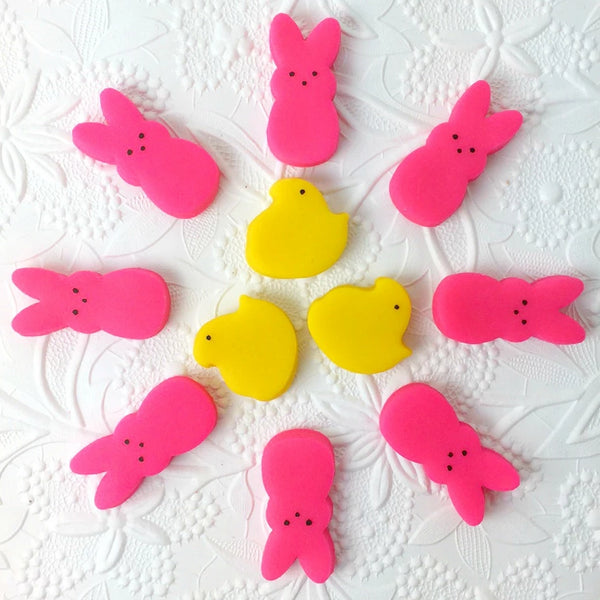 Easter peeps bunnies & chicks mini marzipan candy bites