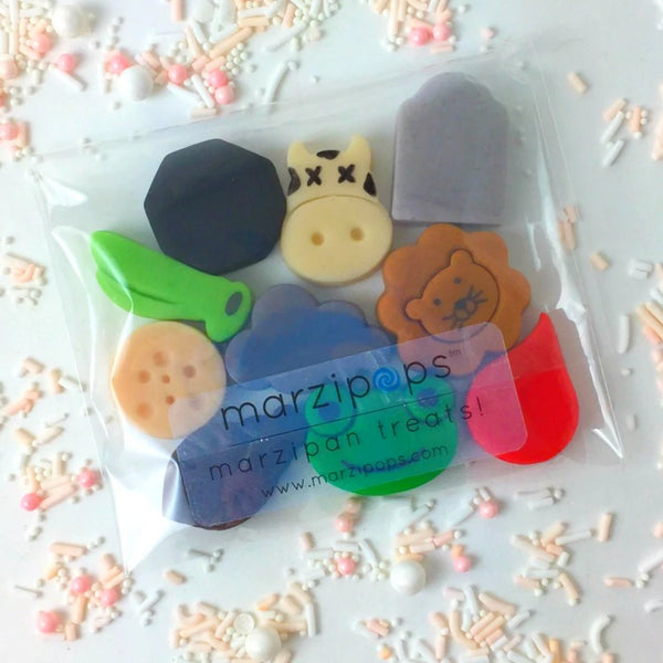 Passover plagues ten mini marzipan candy bites