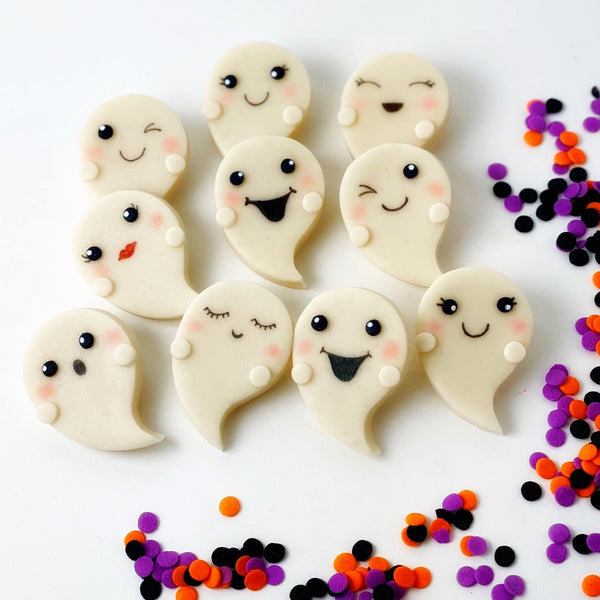 halloween cutie marzipan ghostieshalloween cutie marzipan ghosties flatlay