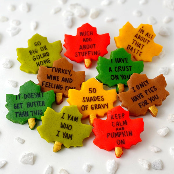 thanksgiving conversation marzipan leaves grouped