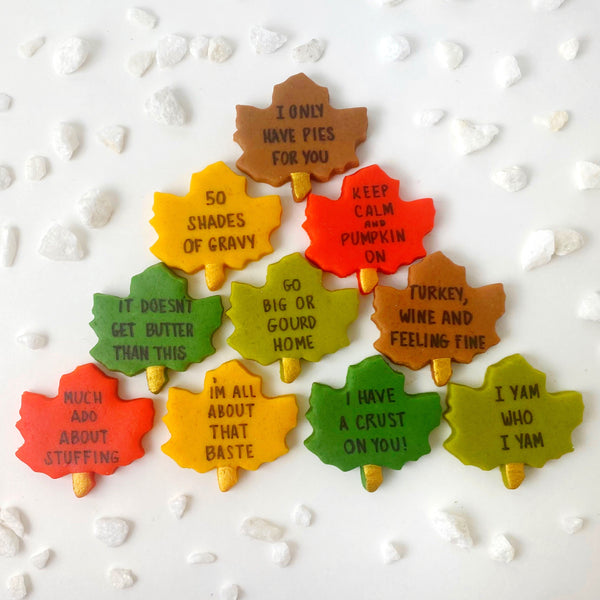 thanksgiving conversation marzipan leaves pyramid