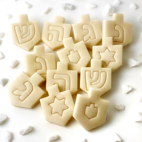 naked Hanukkah dreidel tiles layout