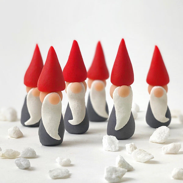 christmas gnome marzipan candy standing