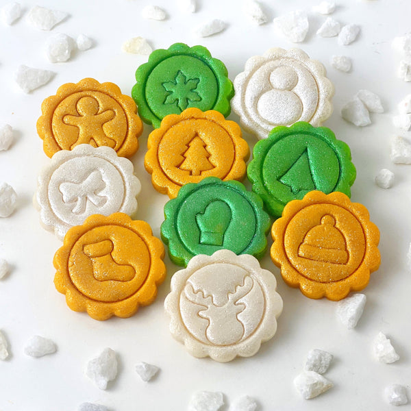 marzipan christmas medallions grouping