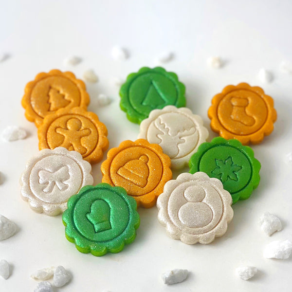marzipan christmas medallions portrait
