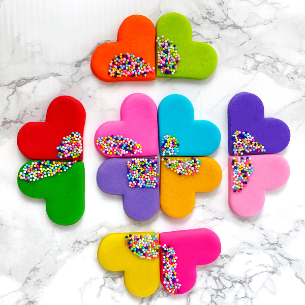 sprinkle hearts rainbow layout