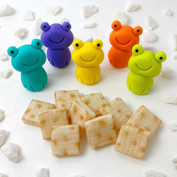Passover frogs & matzah rainbow