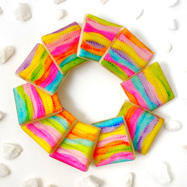 passover fantasy rainbow marzipan matzah in a circle