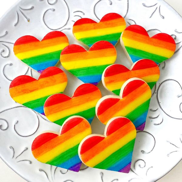 rainbow heart tiles