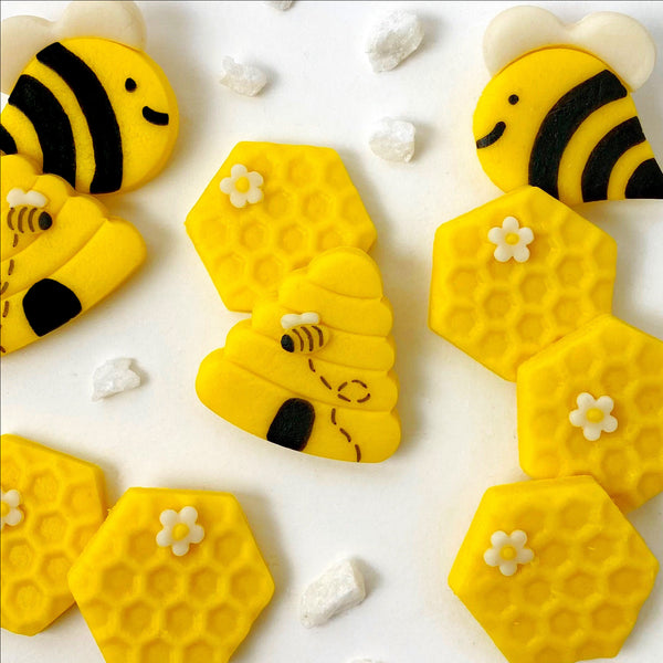 rosh hashanah bee honey honeybee candy tiles closer