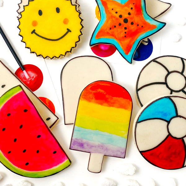 summer paint your own assorted marzipan candy loaded closeup