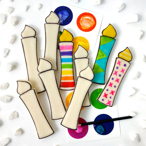 hanukkah paint your own candles gift