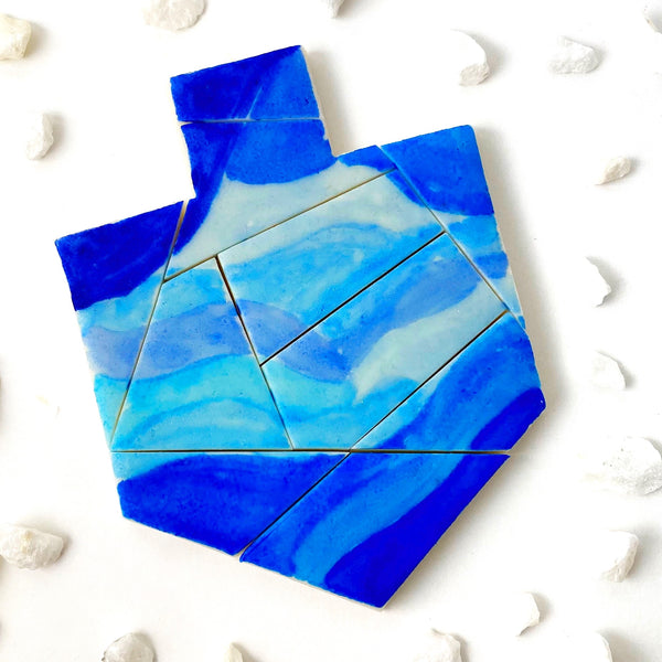 hanukkah blue ombré gift box
