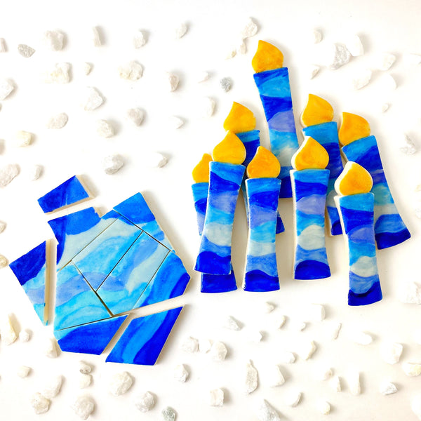 hanukkah blue ombré gift box