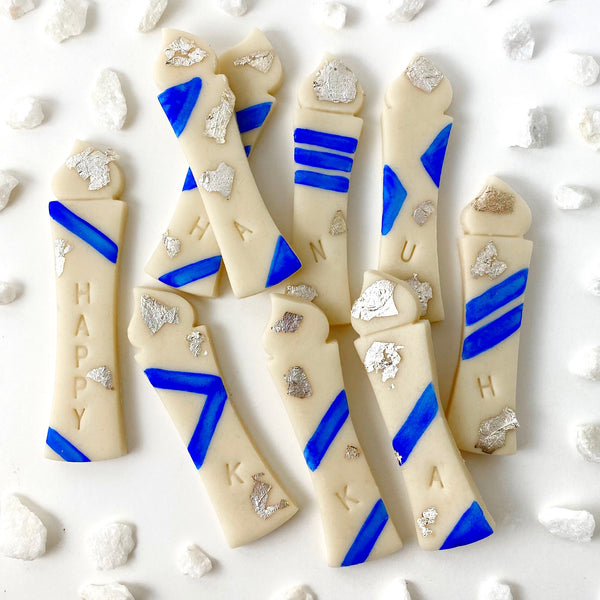 happy hanukkah menorah candles