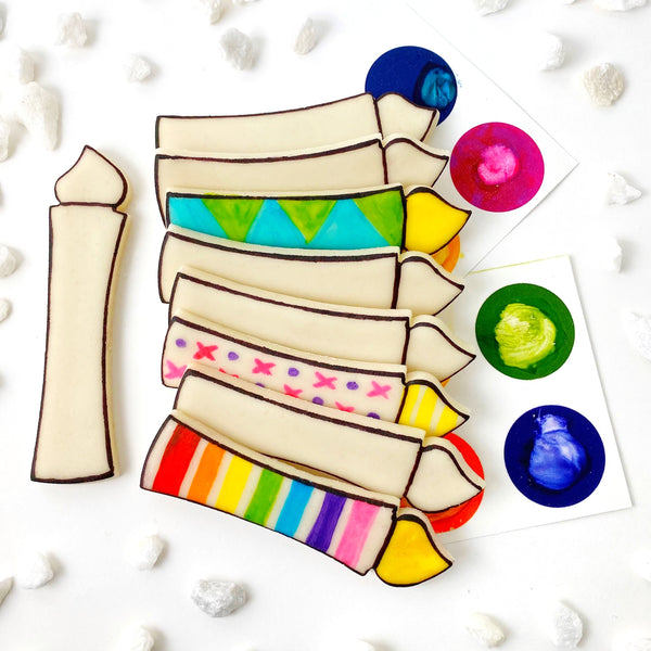 hanukkah paint your own candles gift menorah