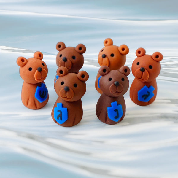 modern hanukkah teddy bears