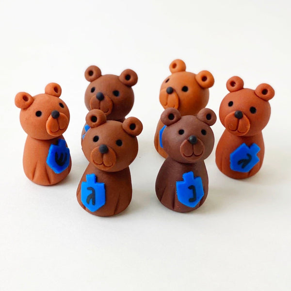 hanukkah dreidel teddy bears marzipan gift