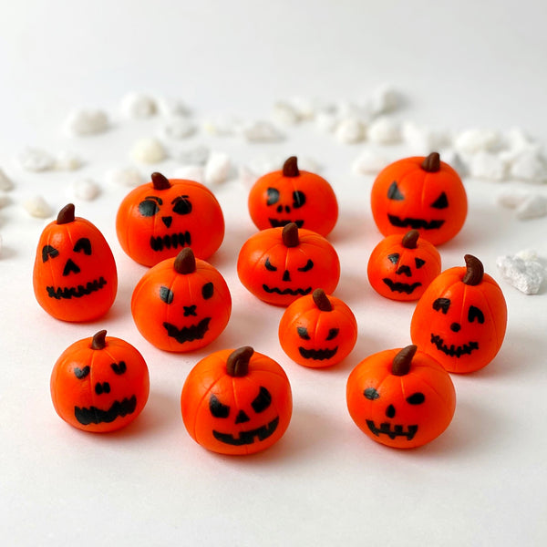 halloween jack o lantern candy sculptures layout