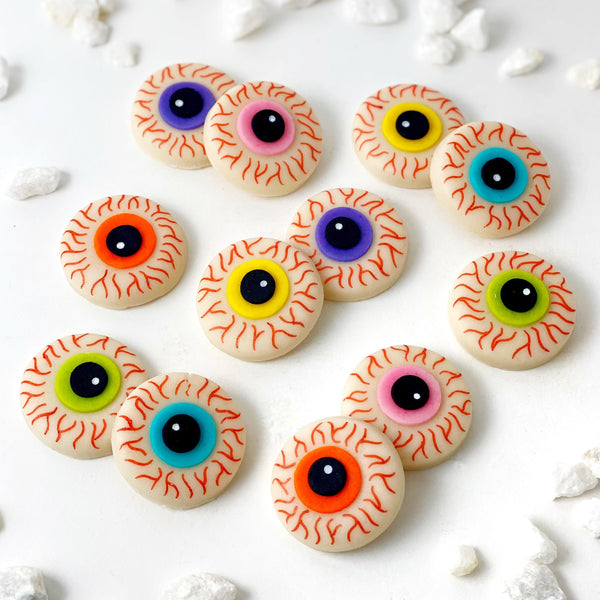 halloween creepy eyeballs candy tiles layout