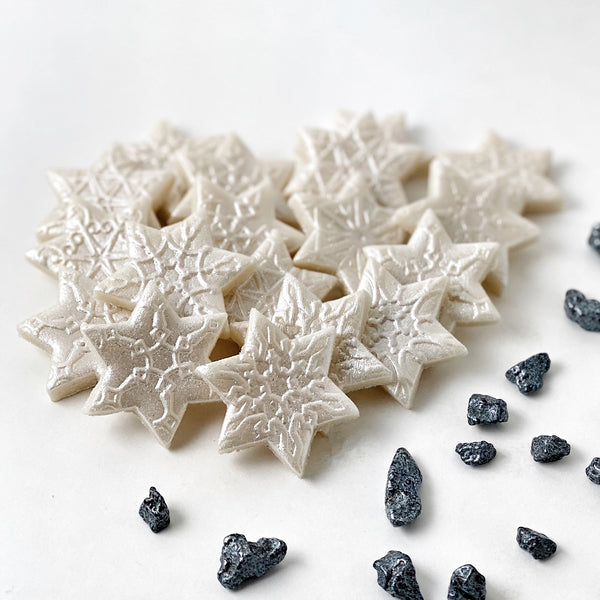 Hanukkah star of David snowflake candy tiles layout