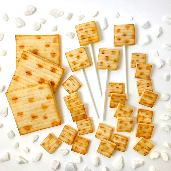 Passover matzah gift set marzipan candy sculpture treats layout