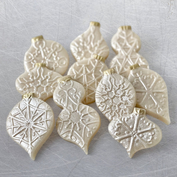 snowflake christmas marzipan ornaments  layout