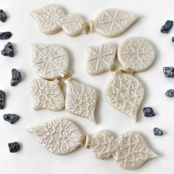 snowflake christmas marzipan ornaments  layout