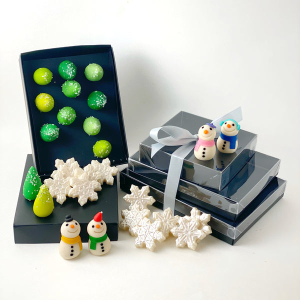 christmas marzipan gift tower standing