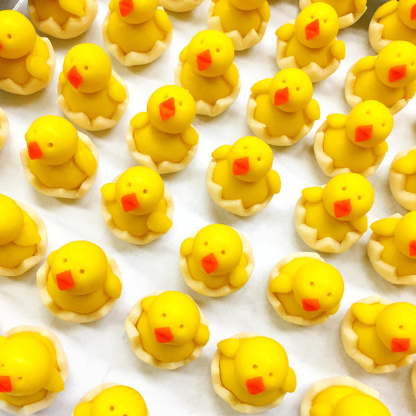 Easter chicks marzipan candy sculpture treats