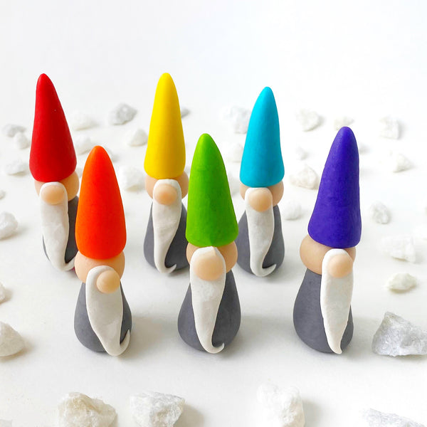 christmas gnomes marzipan rainbow  just 6