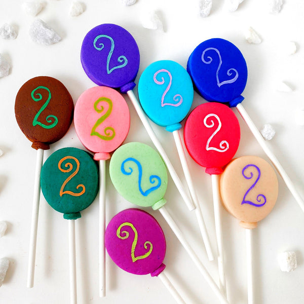 birthday balloon marzipan candy lollipops curly