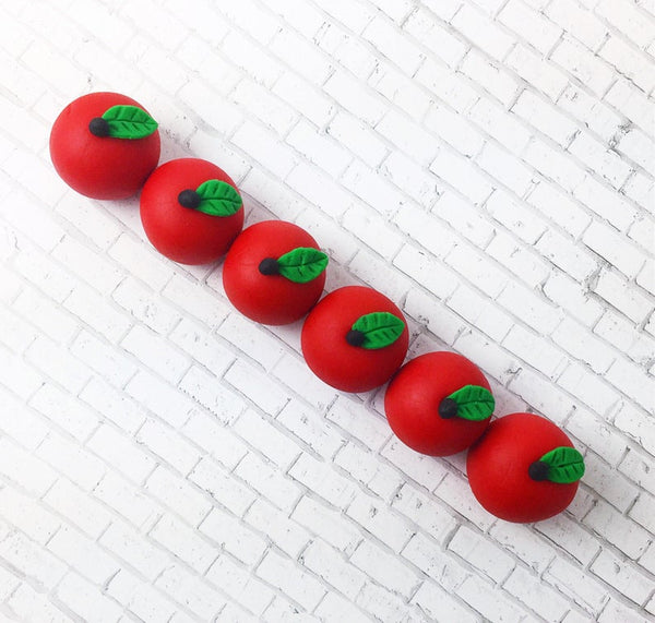 rosh hashanah delicious red apple marzipan sculptures in a row